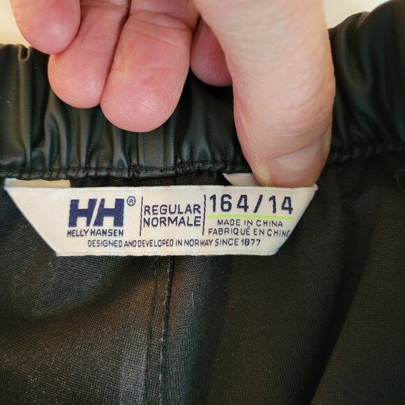 Helly Hanson Rain Wind Pants Black Kids Unisex164/14 - Picture 8 of 9